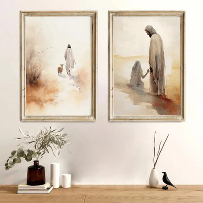 Watercolor Jesus Posters - Christian Nursery Wall Art