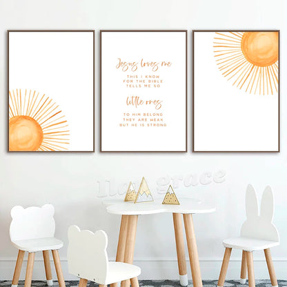 Trees Bible Verse Posters - Christian Nursery Wall Art